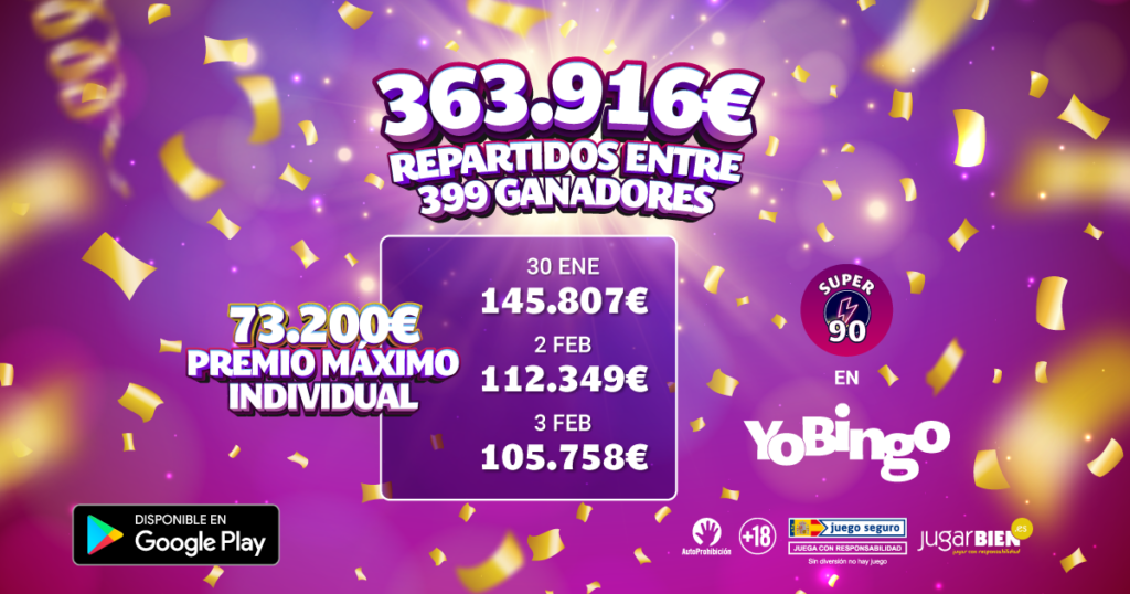 ¡Explosión YoBinguera! Más de 360.000€ repartidos en premios.
