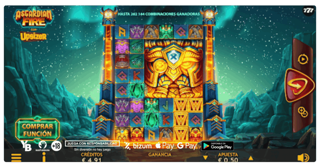 Reseña de la tragaperras Asgardian Fire