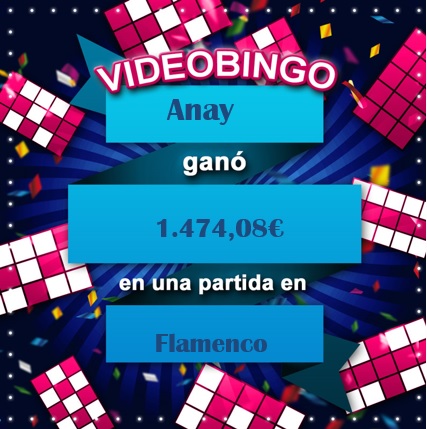Anay ganadora bote acumulado de VideoBingo Flamenco