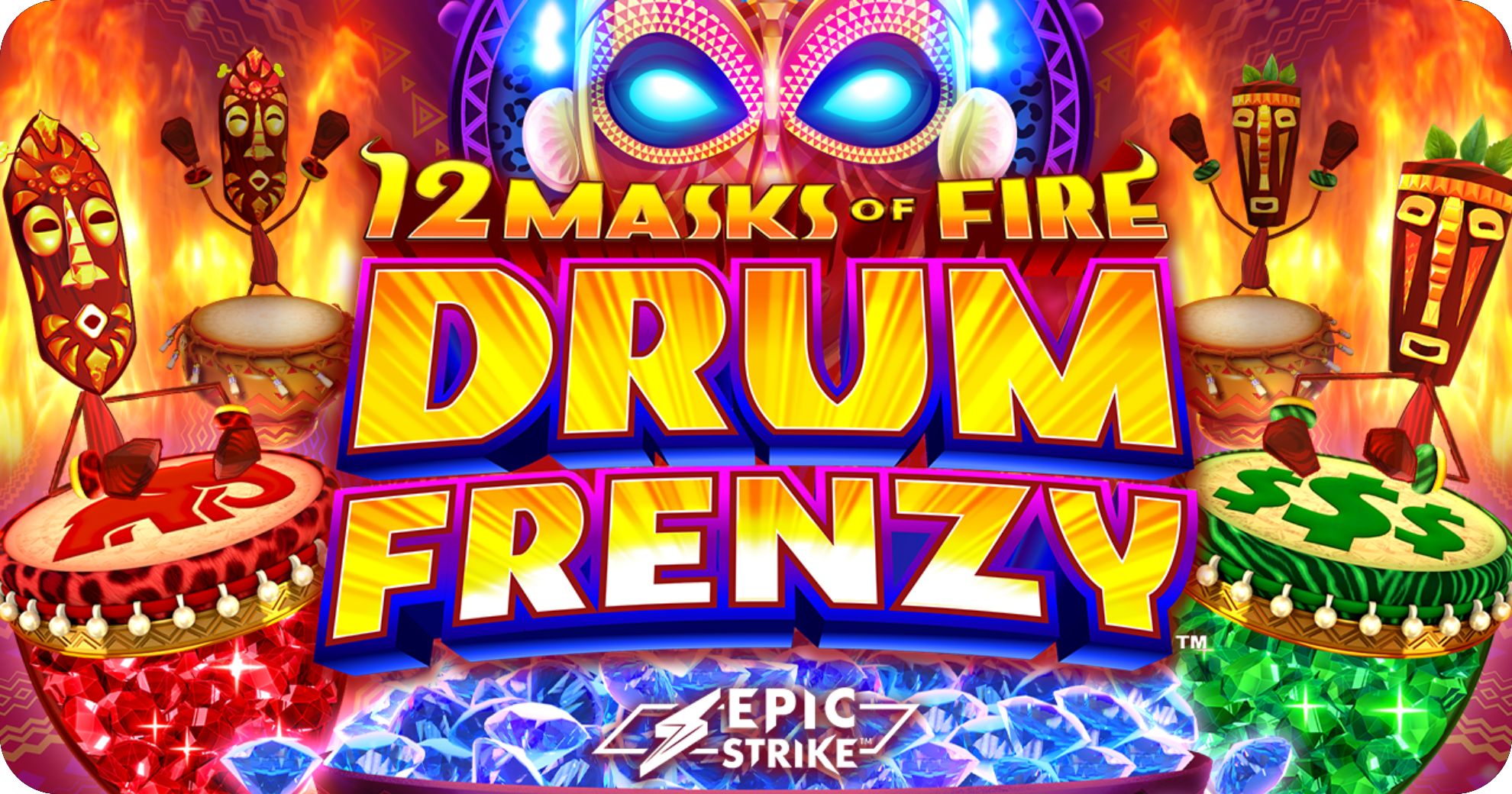 Descubre la tragaperra 12 Masks of Fire: Drum Frenzy
