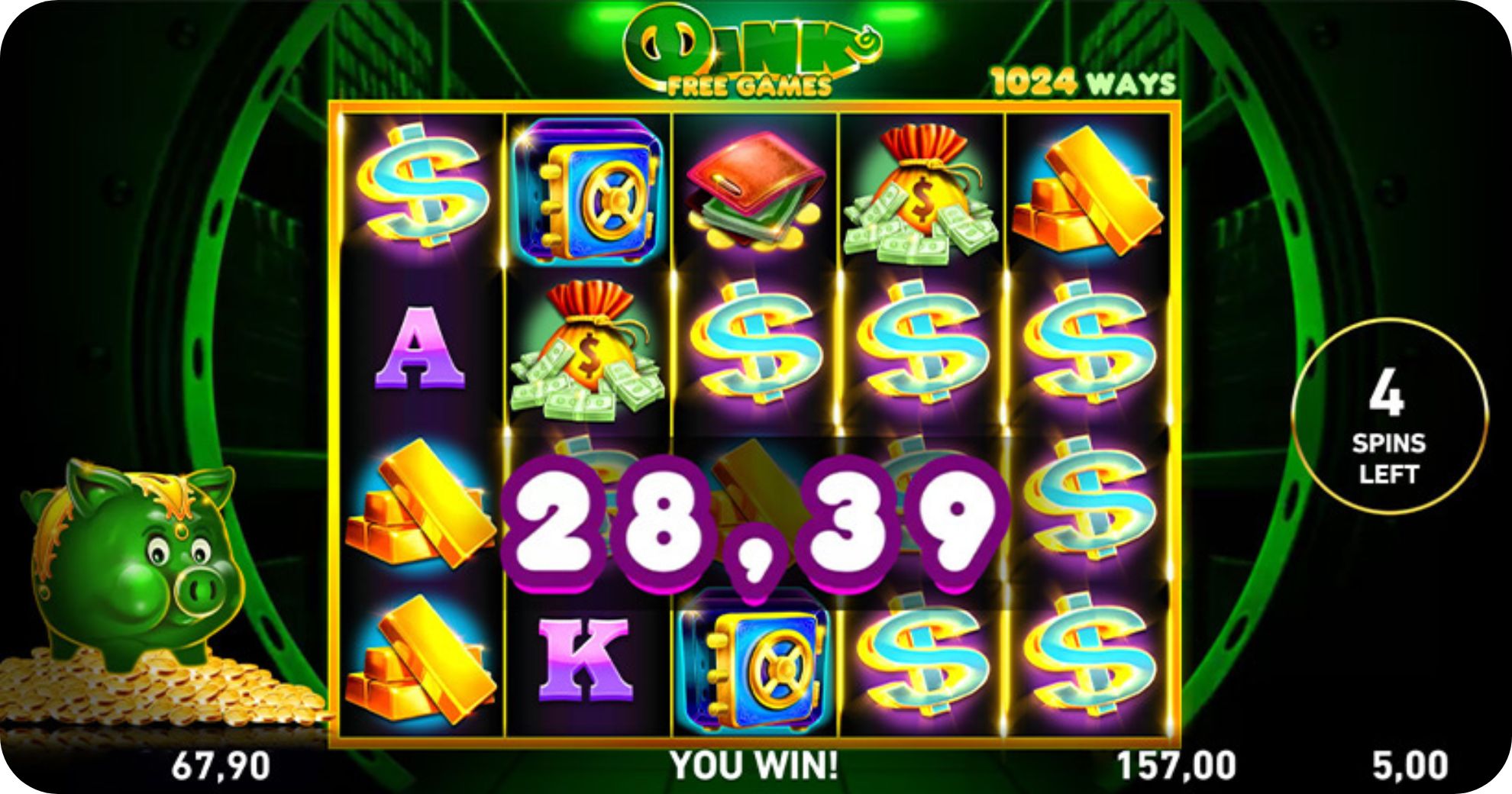 Imagen de la tragaperras Oink Oink Oink: Pharaohs