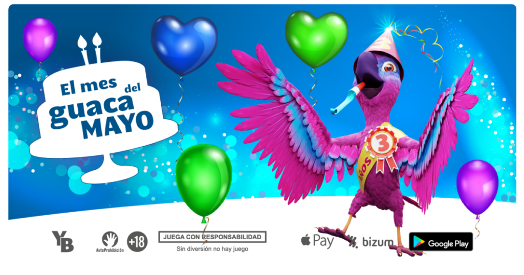 El mes del guacamayo en YoBingo - cumpleaños de Yobi