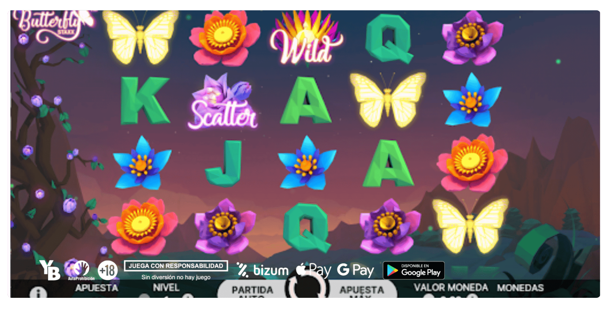Reseña de la tragaperras Butterfly Staxx