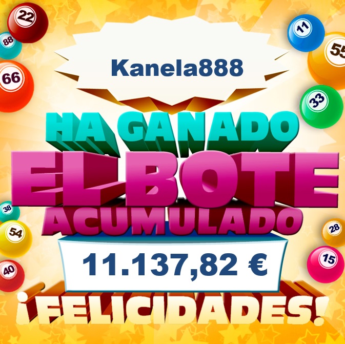 11.137,82€ de premio para Kanela888