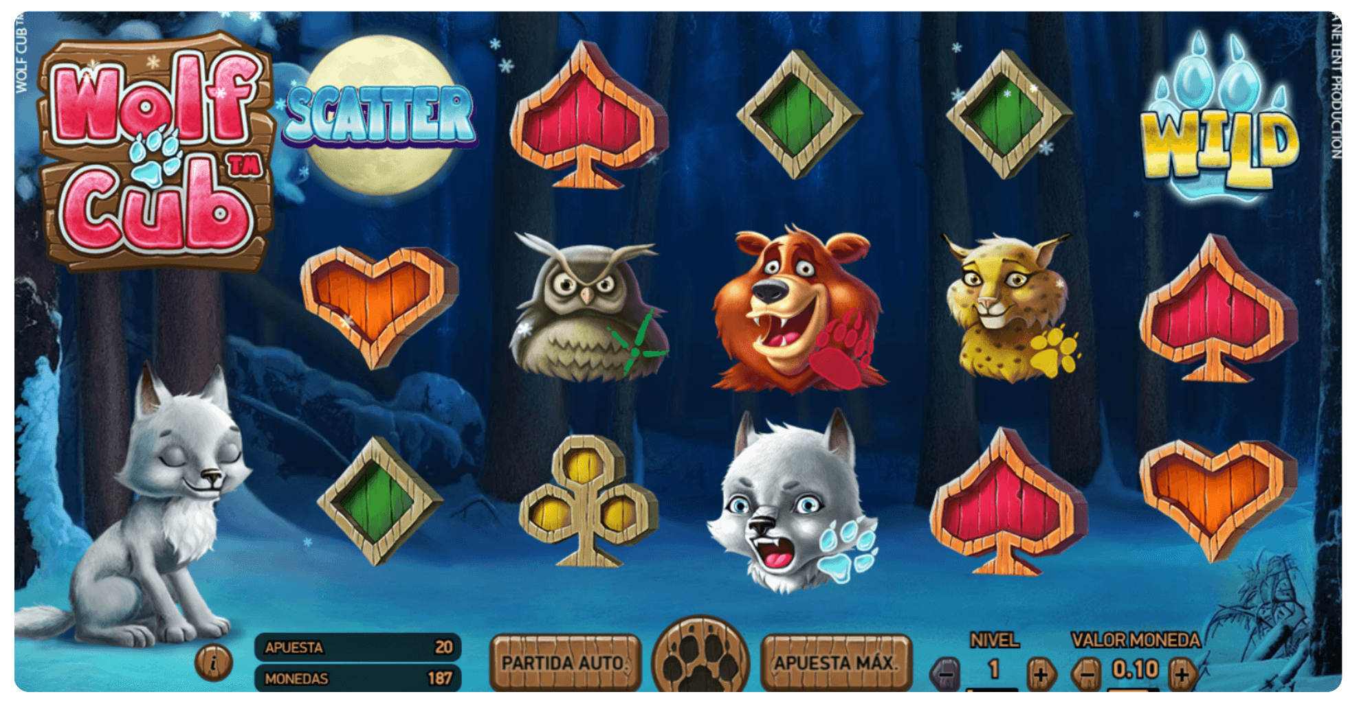 Reseña de la tragaperras Wolf Cub