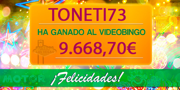 Toneti73 ganó el bote acumulado del VideoBingo Bingo Las Vegas